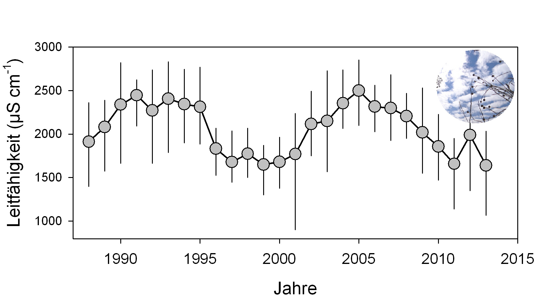 Langzeitmessung der Leitfähigkeit ab 1988